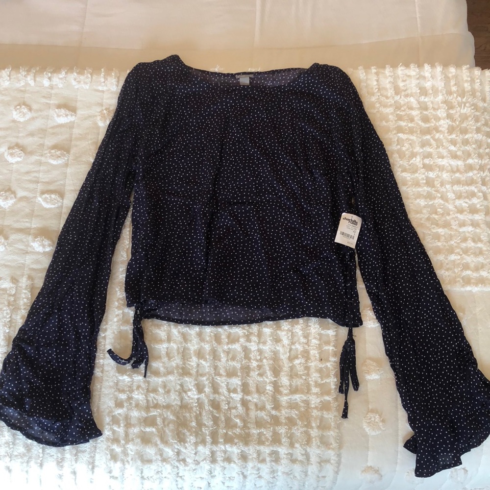 Charlotte Russe. Size L. Navy white dot. NWT!
